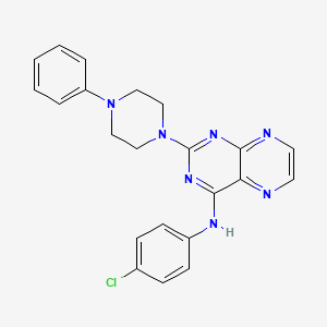 molecular formula C22H20ClN7 B2440531 N-(4-chlorophenyl)-2-(4-phenylpiperazin-1-yl)pteridin-4-amine CAS No. 946348-05-6