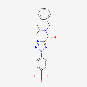 molecular formula C19H18F3N5O B2440537 N-benzyl-N-isopropyl-2-(4-(trifluoromethyl)phenyl)-2H-tetrazole-5-carboxamide CAS No. 1396849-15-2