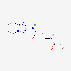 molecular formula C12H17N5O2 B2440569 N-[2-({5H,6H,7H,8H-[1,2,4]triazolo[1,5-a]pyridin-2-yl}carbamoyl)ethyl]prop-2-enamide CAS No. 2361839-98-5