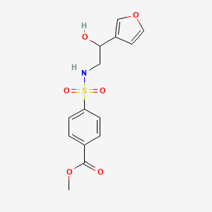 molecular formula C14H15NO6S B2440570 methyl 4-(N-(2-(furan-3-yl)-2-hydroxyethyl)sulfamoyl)benzoate CAS No. 1396815-27-2