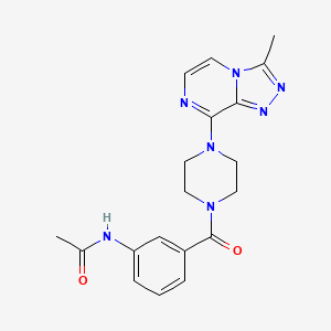 molecular formula C19H21N7O2 B2440624 N-(3-(4-(3-methyl-[1,2,4]triazolo[4,3-a]pyrazin-8-yl)piperazine-1-carbonyl)phenyl)acetamide CAS No. 2034348-69-9