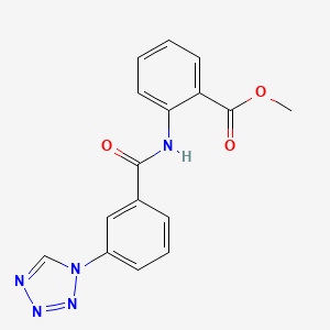 molecular formula C16H13N5O3 B2440627 methyl 2-(3-(1H-tetrazol-1-yl)benzamido)benzoate CAS No. 887635-90-7