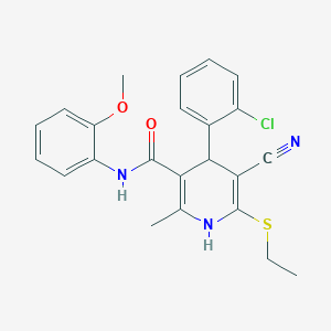 4-(2-chlorophenyl)-5-cyano-6-(ethylsulfanyl)-N-(2-methoxyphenyl)-2-methyl-1,4-dihydropyridine-3-carboxamide