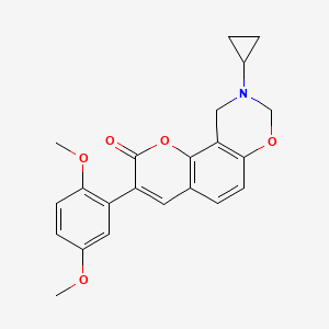 9-cyclopropyl-3-(2,5-dimethoxyphenyl)-9,10-dihydrochromeno[8,7-e][1,3]oxazin-2(8H)-one