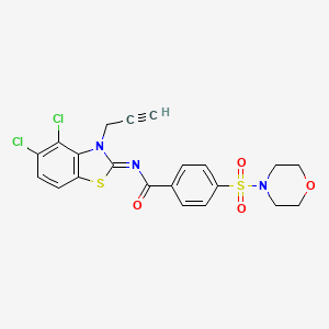 molecular formula C21H17Cl2N3O4S2 B2440658 N-[(2Z)-4,5-dichloro-3-(prop-2-yn-1-yl)-2,3-dihydro-1,3-benzothiazol-2-ylidene]-4-(morpholine-4-sulfonyl)benzamide CAS No. 868377-30-4