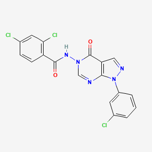 2,4-dichloro-N-(1-(3-chlorophenyl)-4-oxo-1H-pyrazolo[3,4-d]pyrimidin-5(4H)-yl)benzamide
