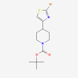molecular formula C13H19BrN2O2S B2440660 Tert-butyl 4-(2-bromo-1,3-thiazol-4-yl)piperidine-1-carboxylate CAS No. 2138097-50-2