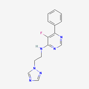 5-Fluoro-6-phenyl-N-[2-(1,2,4-triazol-1-yl)ethyl]pyrimidin-4-amine