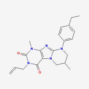 9-(4-ethylphenyl)-1,7-dimethyl-3-prop-2-enyl-7,8-dihydro-6H-purino[7,8-a]pyrimidine-2,4-dione