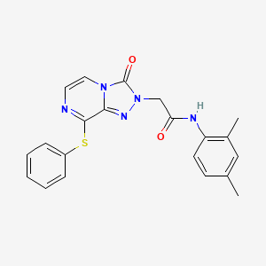 molecular formula C21H19N5O2S B2440682 N-(2,4-dimethylphenyl)-2-[3-oxo-8-(phenylsulfanyl)-2H,3H-[1,2,4]triazolo[4,3-a]pyrazin-2-yl]acetamide CAS No. 1251693-28-3