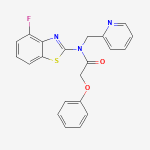 molecular formula C21H16FN3O2S B2440688 N-(4-fluorobenzo[d]thiazol-2-yl)-2-phenoxy-N-(pyridin-2-ylmethyl)acetamide CAS No. 899735-42-3