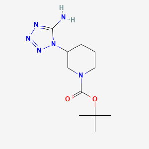 molecular formula C11H20N6O2 B2440695 tert-butyl 3-(5-amino-1H-1,2,3,4-tetrazol-1-yl)piperidine-1-carboxylate CAS No. 2260930-77-4