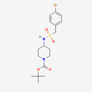 molecular formula C17H25BrN2O4S B2440696 tert-Butyl 4-(((4-bromophenyl)methyl)sulfonamido)piperidine-1-carboxylate CAS No. 1420867-25-9