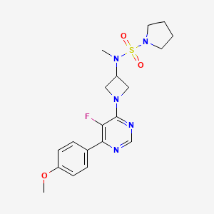 molecular formula C19H24FN5O3S B2440705 N-{1-[5-fluoro-6-(4-methoxyphenyl)pyrimidin-4-yl]azetidin-3-yl}-N-methylpyrrolidine-1-sulfonamide CAS No. 2380194-36-3