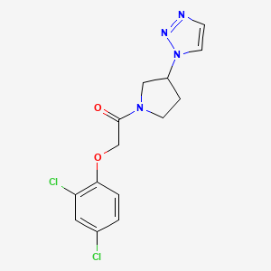 B2440786 1-(3-(1H-1,2,3-triazol-1-yl)pyrrolidin-1-yl)-2-(2,4-dichlorophenoxy)ethanone CAS No. 2201622-37-7