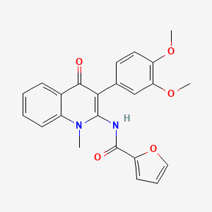 molecular formula C23H20N2O5 B2440819 N-[3-(3,4-dimethoxyphenyl)-1-methyl-4-oxo-1,4-dihydroquinolin-2-yl]furan-2-carboxamide CAS No. 883965-09-1
