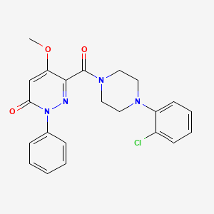 B2440833 6-(4-(2-chlorophenyl)piperazine-1-carbonyl)-5-methoxy-2-phenylpyridazin-3(2H)-one CAS No. 941948-29-4