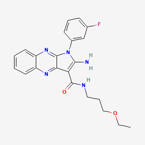 2-amino-N-(3-ethoxypropyl)-1-(3-fluorophenyl)-1H-pyrrolo[2,3-b]quinoxaline-3-carboxamide