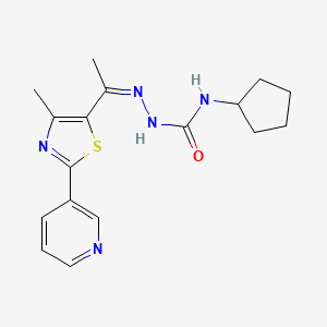 1-cyclopentyl-3-[(Z)-1-(4-methyl-2-pyridin-3-yl-1,3-thiazol-5-yl)ethylideneamino]urea