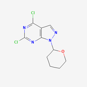 molecular formula C10H10Cl2N4O B2440894 4,6-dichloro-1-(oxan-2-yl)-1h-pyrazolo[3,4-d]pyrimidine CAS No. 1037479-62-1