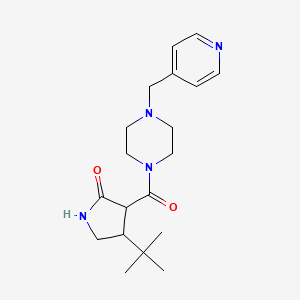 4-Tert-butyl-3-{4-[(pyridin-4-yl)methyl]piperazine-1-carbonyl}pyrrolidin-2-one
