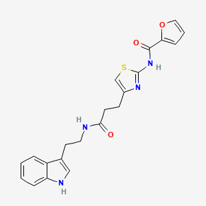 N-(4-(3-((2-(1H-indol-3-yl)ethyl)amino)-3-oxopropyl)thiazol-2-yl)furan-2-carboxamide