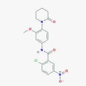 2-chloro-N-[3-methoxy-4-(2-oxopiperidin-1-yl)phenyl]-5-nitrobenzamide