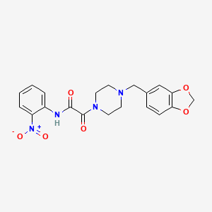 2-(4-(benzo[d][1,3]dioxol-5-ylmethyl)piperazin-1-yl)-N-(2-nitrophenyl)-2-oxoacetamide