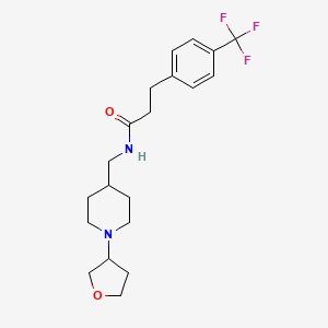 molecular formula C20H27F3N2O2 B2440926 N-{[1-(oxolan-3-yl)piperidin-4-yl]methyl}-3-[4-(trifluoromethyl)phenyl]propanamide CAS No. 2097920-32-4