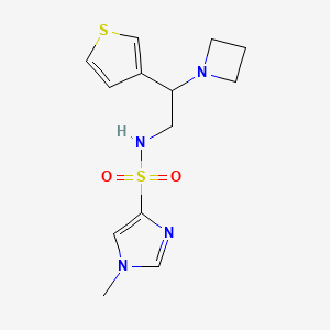 N-(2-(azetidin-1-yl)-2-(thiophen-3-yl)ethyl)-1-methyl-1H-imidazole-4-sulfonamide