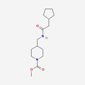 molecular formula C15H26N2O3 B2440935 Methyl 4-((2-cyclopentylacetamido)methyl)piperidine-1-carboxylate CAS No. 1235217-66-9