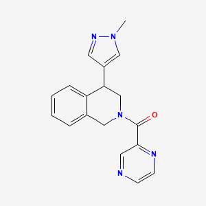 (4-(1-methyl-1H-pyrazol-4-yl)-3,4-dihydroisoquinolin-2(1H)-yl)(pyrazin-2-yl)methanone