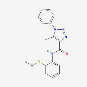 N-(2-ethylsulfanylphenyl)-5-methyl-1-phenyltriazole-4-carboxamide