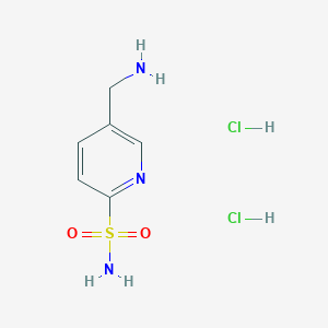 5-(Aminomethyl)pyridine-2-sulfonamide;dihydrochloride