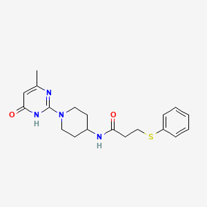 N-(1-(4-methyl-6-oxo-1,6-dihydropyrimidin-2-yl)piperidin-4-yl)-3-(phenylthio)propanamide