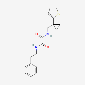 N1-phenethyl-N2-((1-(thiophen-2-yl)cyclopropyl)methyl)oxalamide