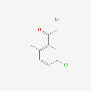 B2440950 Ethanone, 2-bromo-1-(5-chloro-2-methylphenyl)- CAS No. 725743-47-5