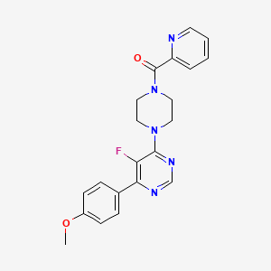 [4-[5-Fluoro-6-(4-methoxyphenyl)pyrimidin-4-yl]piperazin-1-yl]-pyridin-2-ylmethanone
