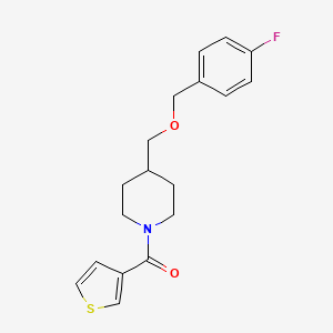 (4-(((4-Fluorobenzyl)oxy)methyl)piperidin-1-yl)(thiophen-3-yl)methanone