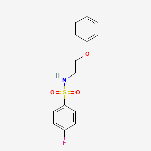 molecular formula C14H14FNO3S B2440984 4-fluoro-N-(2-phenoxyethyl)benzenesulfonamide CAS No. 1105234-23-8