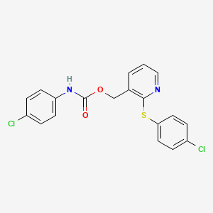 [2-(4-chlorophenyl)sulfanylpyridin-3-yl]methyl N-(4-chlorophenyl)carbamate