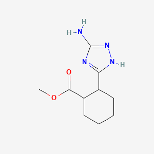 molecular formula C10H17ClN4O2 B2440998 methyl 2-(3-amino-1H-1,2,4-triazol-5-yl)cyclohexanecarboxylate CAS No. 1380577-66-1