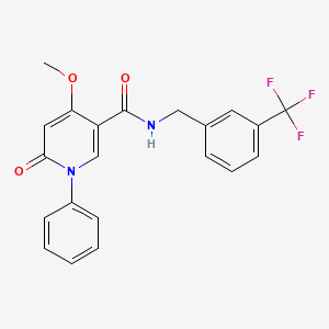 4-methoxy-6-oxo-1-phenyl-N-(3-(trifluoromethyl)benzyl)-1,6-dihydropyridine-3-carboxamide