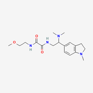 molecular formula C18H28N4O3 B2441004 N1-(2-(dimethylamino)-2-(1-methylindolin-5-yl)ethyl)-N2-(2-methoxyethyl)oxalamide CAS No. 922089-65-4