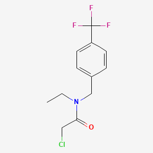 molecular formula C12H13ClF3NO B2441007 2-chloro-N-ethyl-N-[[4-(trifluoromethyl)phenyl]methyl]acetamide CAS No. 1056481-09-4
