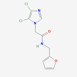 molecular formula C10H9Cl2N3O2 B2441051 2-(4,5-二氯-1H-咪唑-1-基)-N-(呋喃-2-基甲基)乙酰胺 CAS No. 1219567-37-9