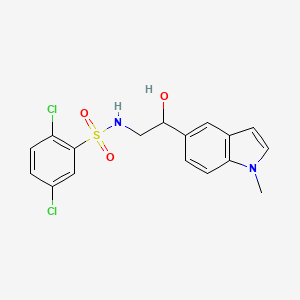 molecular formula C17H16Cl2N2O3S B2441055 2,5-二氯-N-(2-羟基-2-(1-甲基-1H-吲哚-5-基)乙基)苯磺酰胺 CAS No. 2034440-98-5