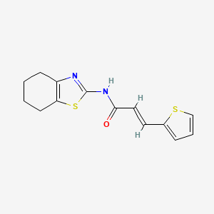 molecular formula C14H14N2OS2 B2441058 (E)-N-(4,5,6,7-四氢苯并[d]噻唑-2-基)-3-(噻吩-2-基)丙烯酰胺 CAS No. 476307-93-4