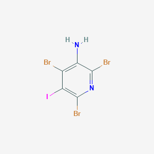 molecular formula C5H2Br3IN2 B2441061 2,4,6-Tribromo-5-iodopyridin-3-amine CAS No. 2376726-52-0
