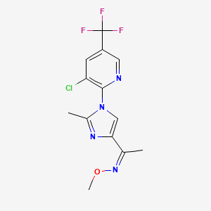 molecular formula C13H12ClF3N4O B2441065 (Z)-(1-{1-[3-chloro-5-(trifluoromethyl)pyridin-2-yl]-2-methyl-1H-imidazol-4-yl}ethylidene)(methoxy)amine CAS No. 250714-17-1